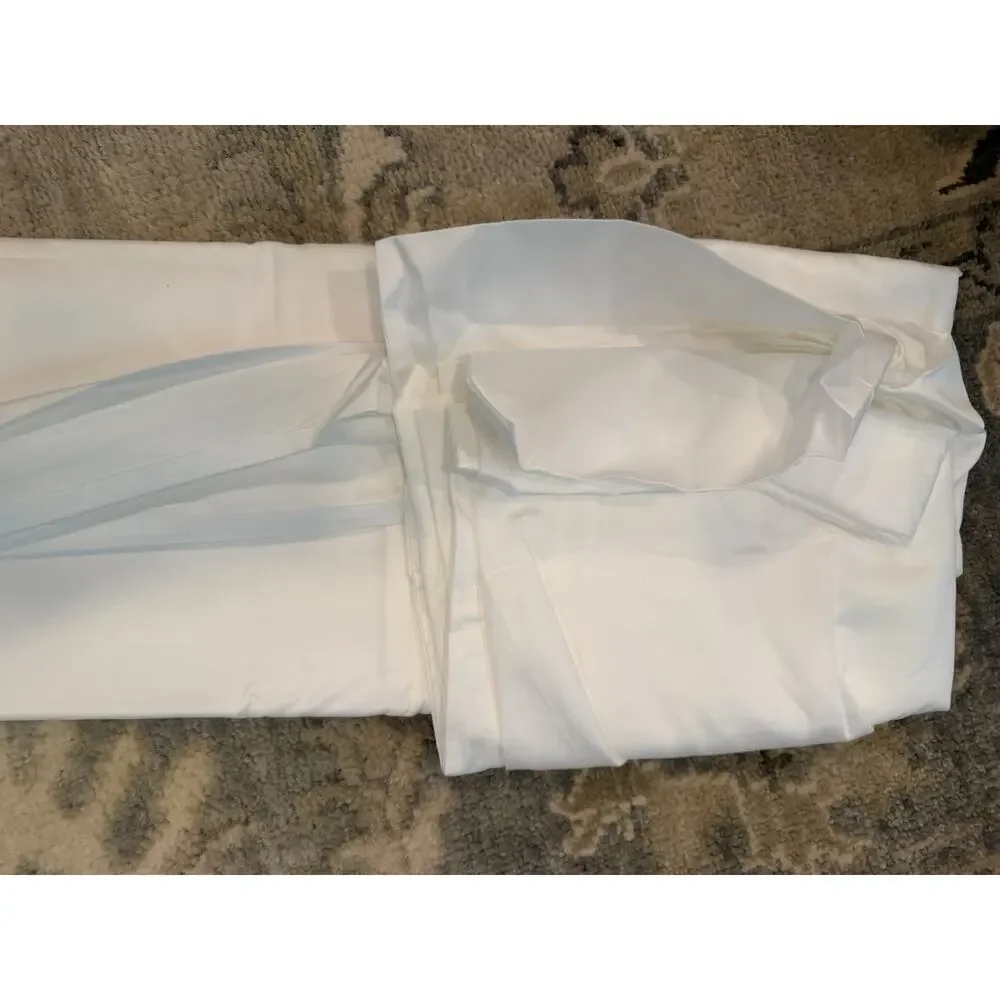 Nordstrom Rack 100% Cotton White King Size Flat Sheet & 2 Pillowcases NEW